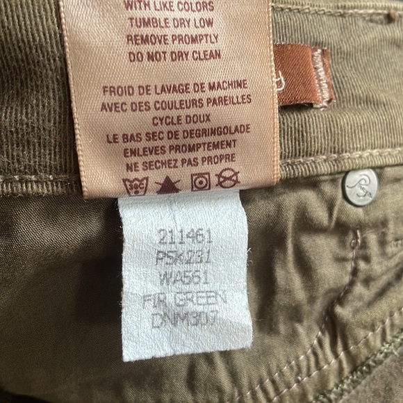 Paige Denim Peg Skinny Fir Green, army green, skinny Jean, size 27 - Picture 5 of 7